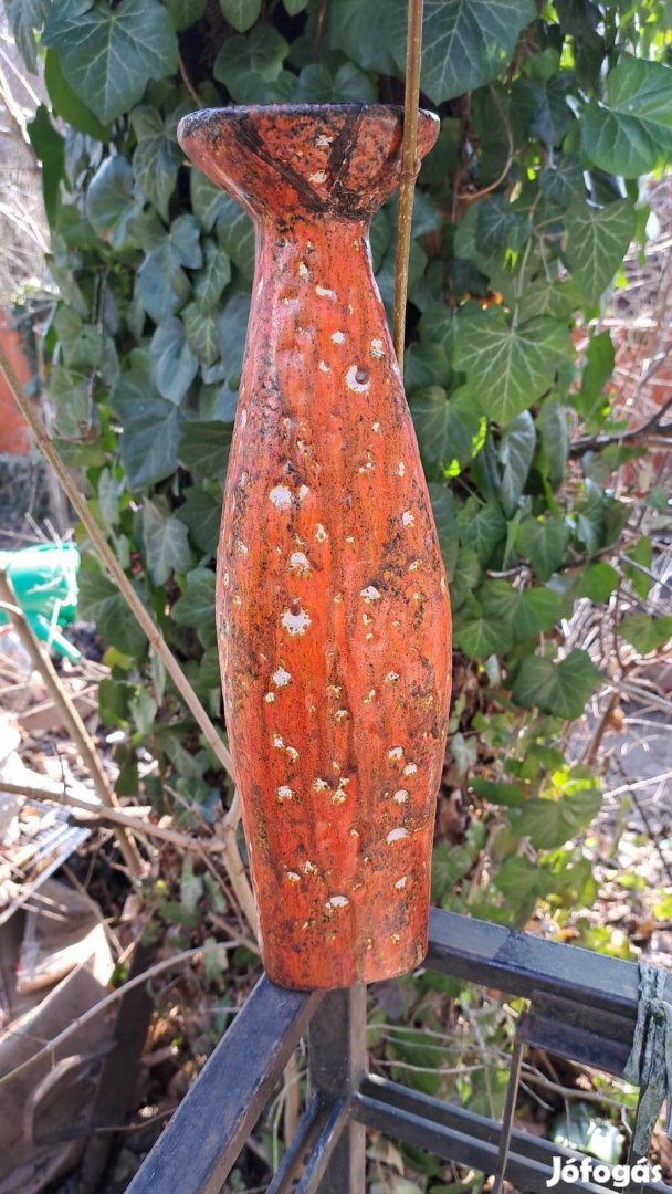 Dekoratív, mid-century stílusú kerámia váza különleges