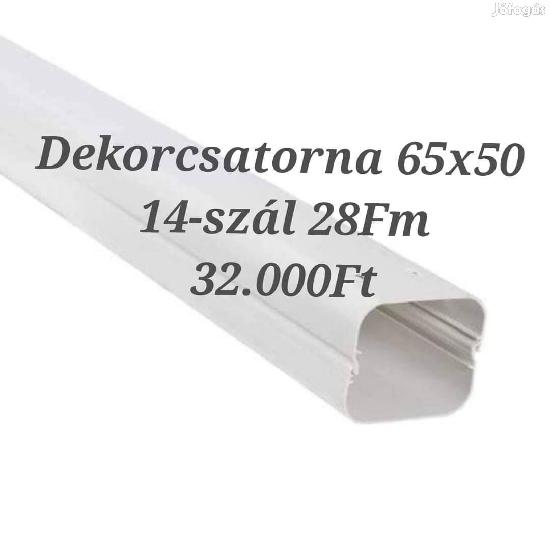 Dekorcsatorna 65x50 14 szál 28fm klíma 