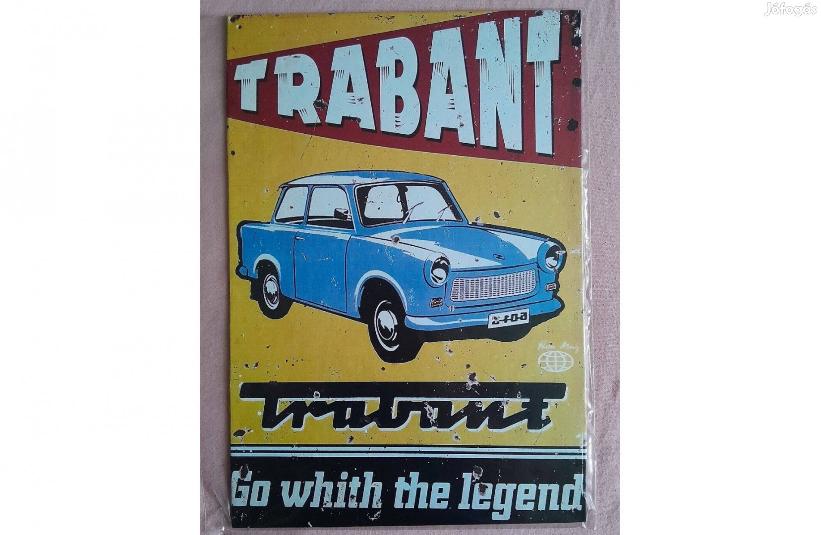 Dekorkép lakásba, garázsba 30x40cm "Trabant"