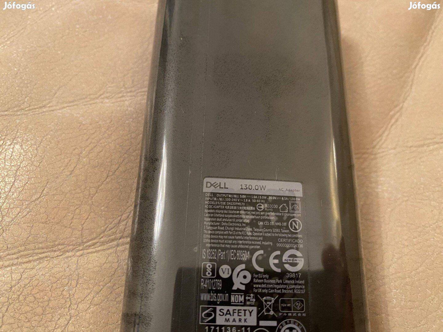 Dell 130W USB-C töltő Dell 130W Usbc adapter DA130PM170 K00F5 0K00F5