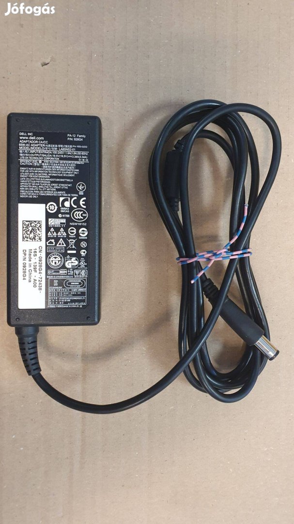 Dell 19,5V 3,34A eredeti laptop notebook adapter töltő