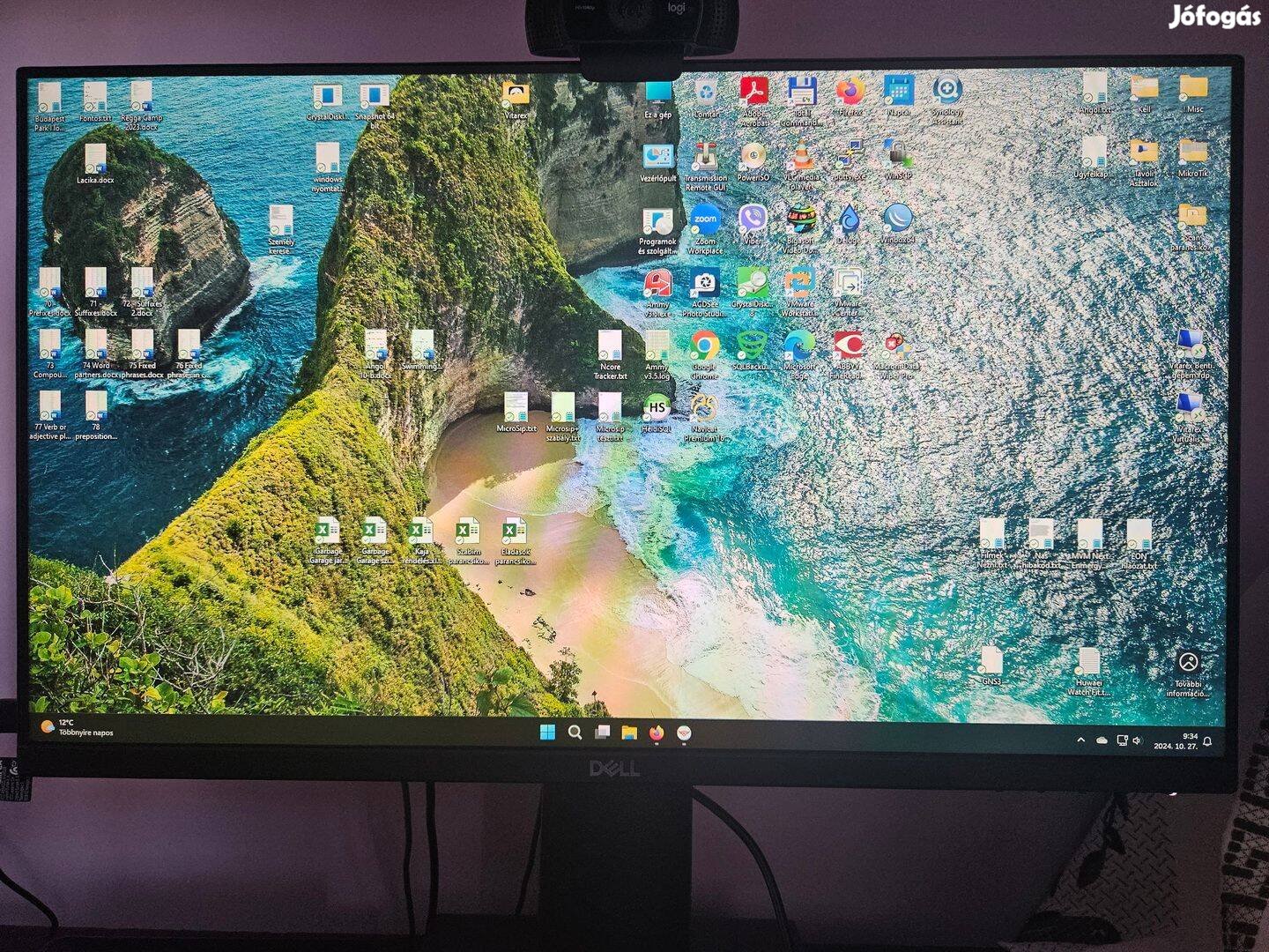 Dell 24" P2419H Full HD LED IPS LCD monitor (vékony keretes)