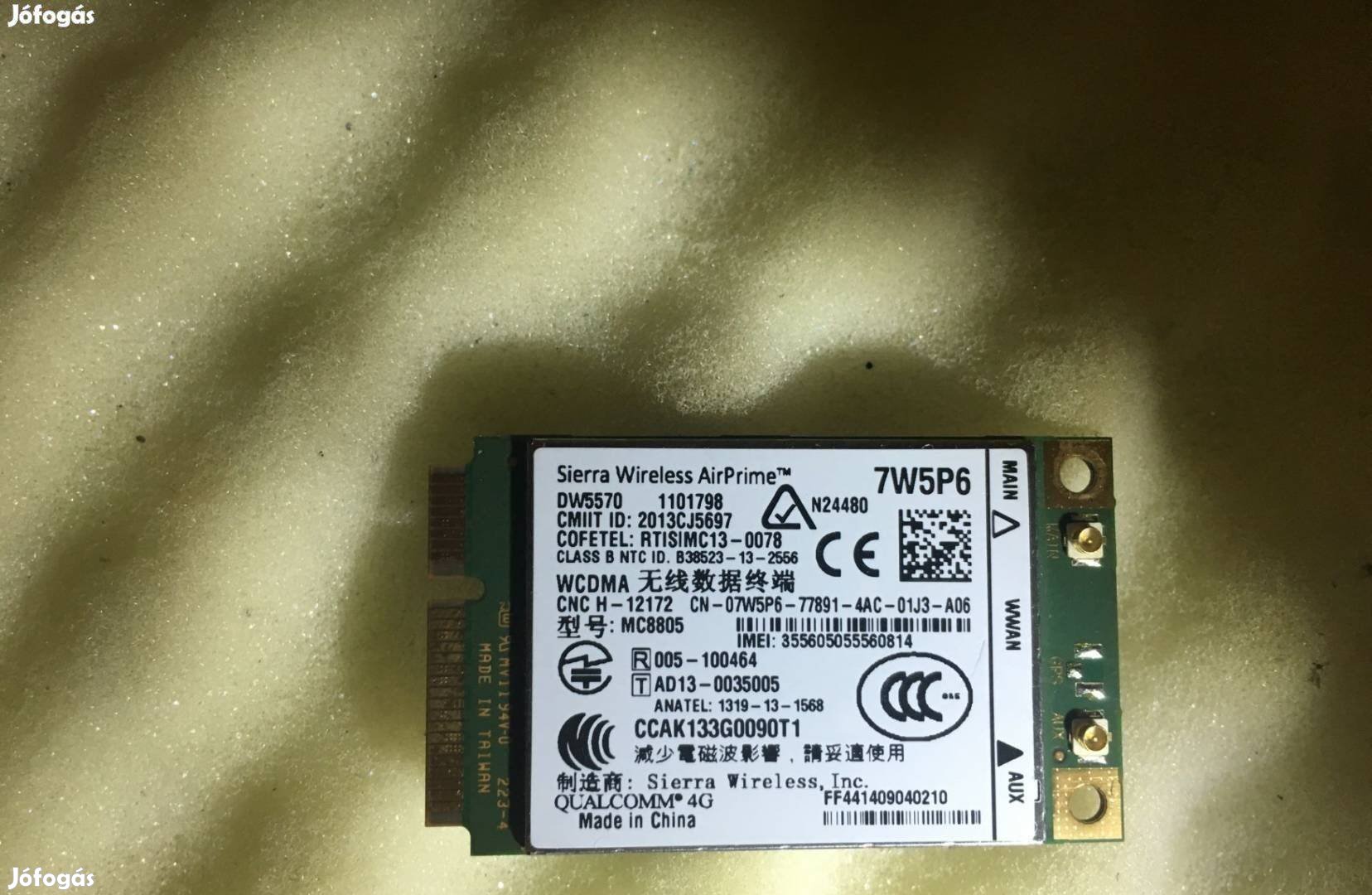 Dell 5570 Dell DW5570 Ericcson 7W5P6 3G WWAN 07W5P6 MC8805