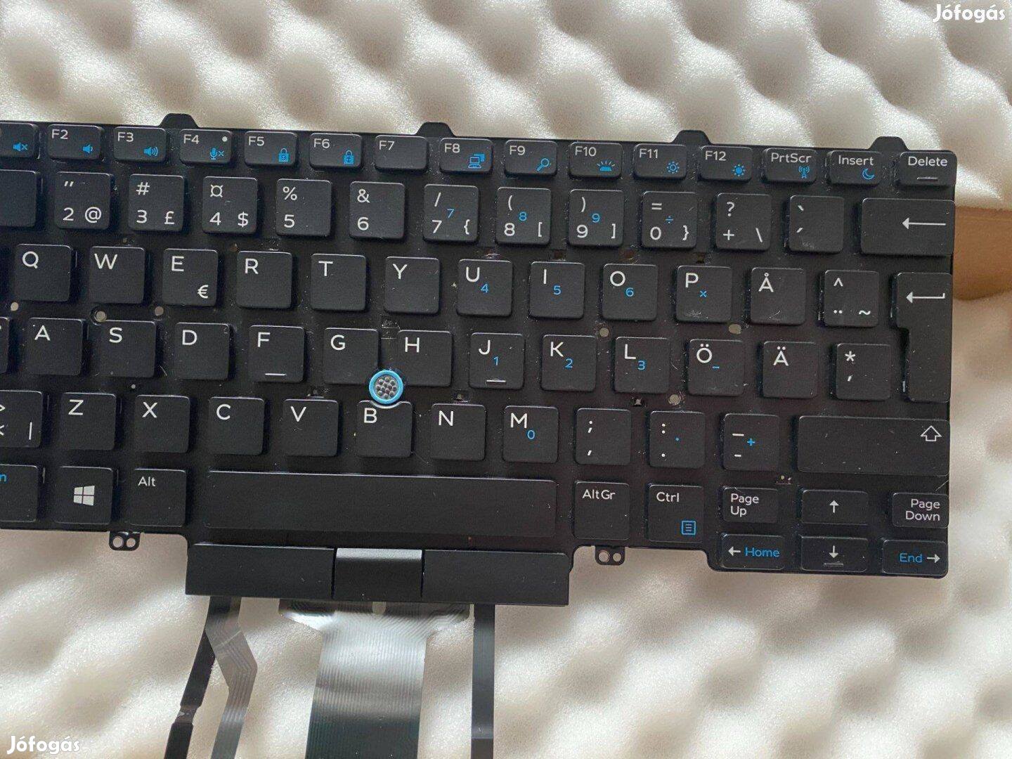 Dell 7480 5480 7470 5470 7490 5490 világítós svéd finn billentyű 4PTC5