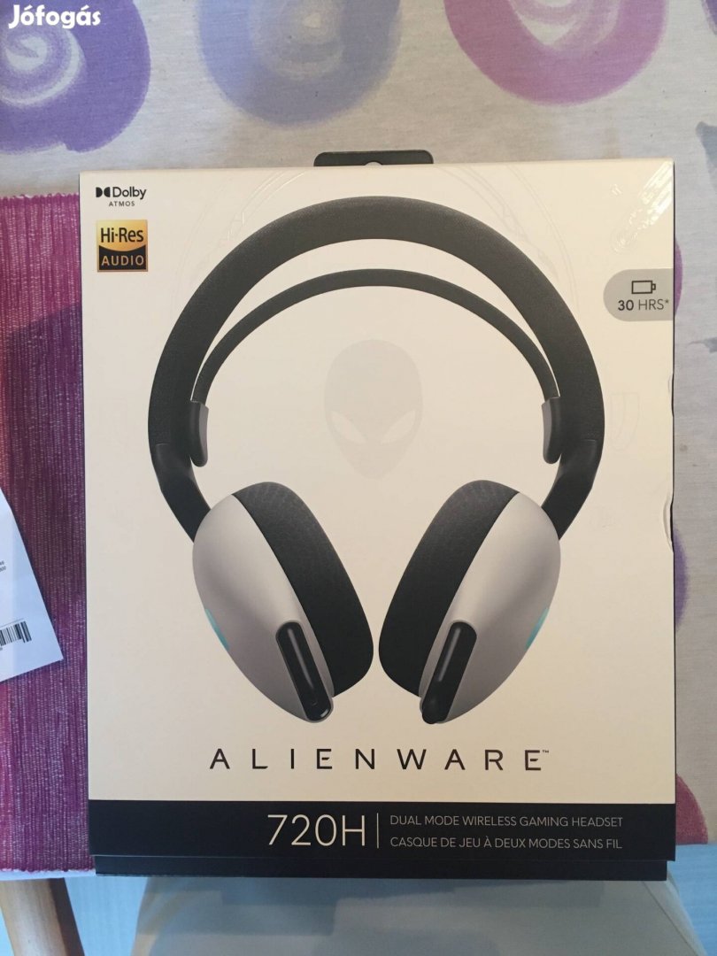 Dell Alienware Aw720h fehér gamer headset rádiós fejhallgató 