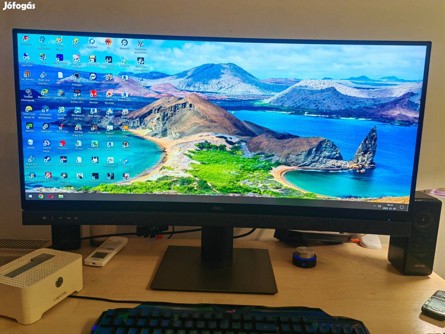 Dell C3422WE 34" 3440x1440 IPS ívelt monitor, beszámítás