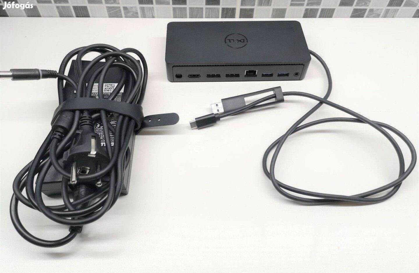 Dell D6000 univerzális dokkoló +130-180W töltő USB-C/USB-A Displaylink