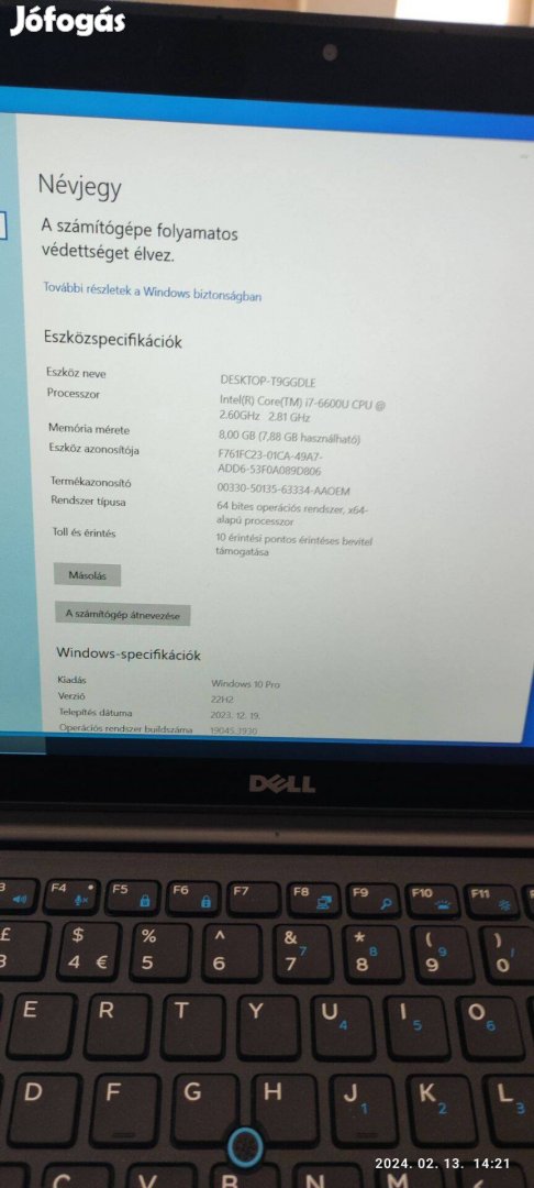 Dell I7-6600 14" Laptop