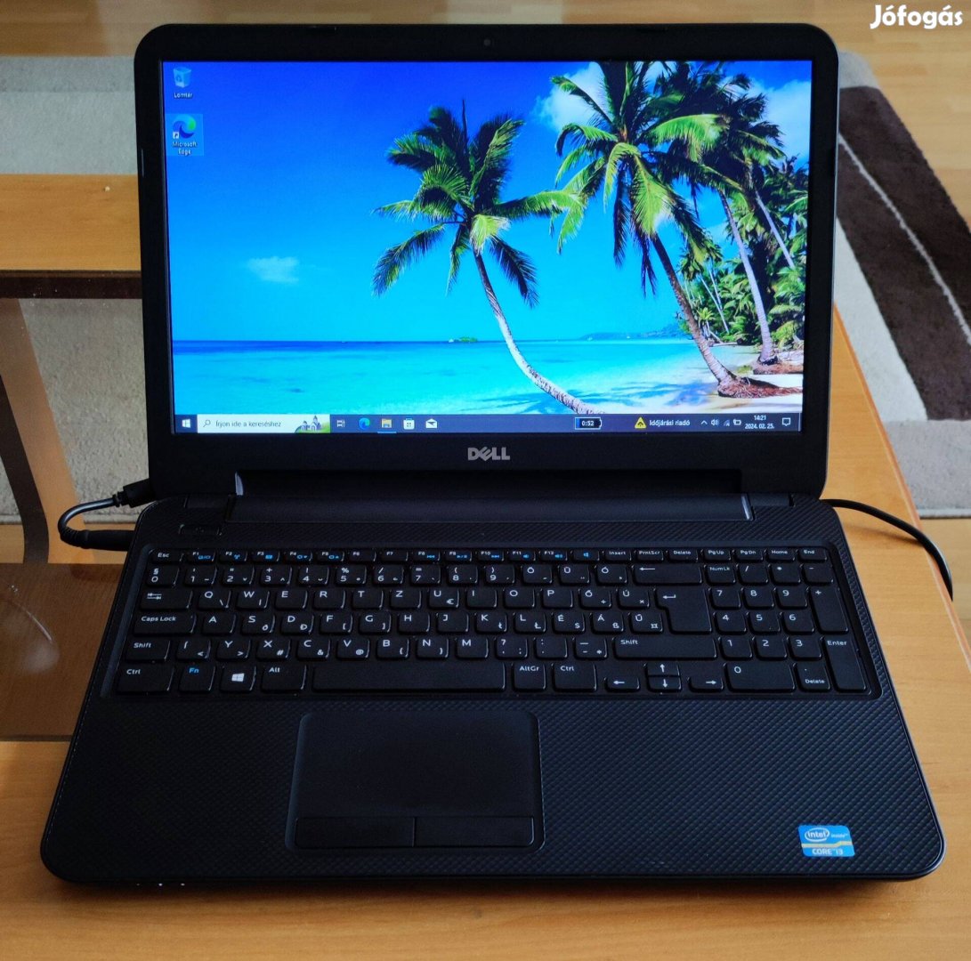 Dell Inspiron 3521 laptop,wifi-kamera-HDMI,carbon design,szép állapot