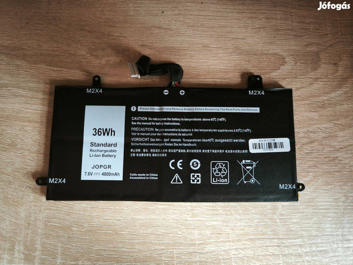 Dell Latitude 5285, 5290 2in1 Jopgr 7.6V 4800mAh akkumulátor, garancia