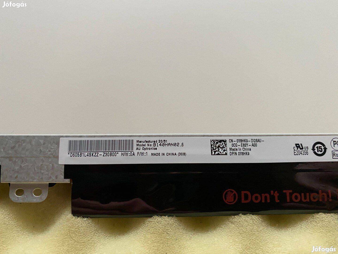 Dell Latitude 5480 5488 5490 5491 kijelző IPS FHD B140HAN02.6 V8HK9