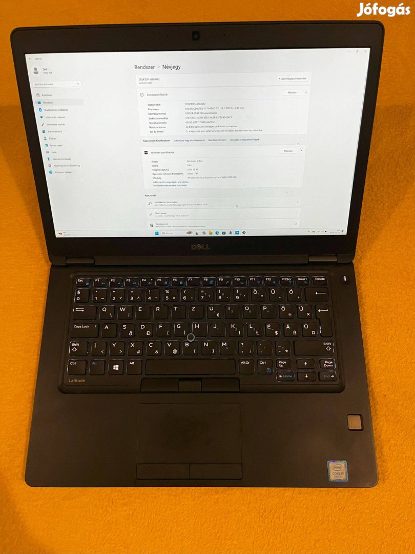 Dell Latitude 5480 i5-7440HQ CPU-val