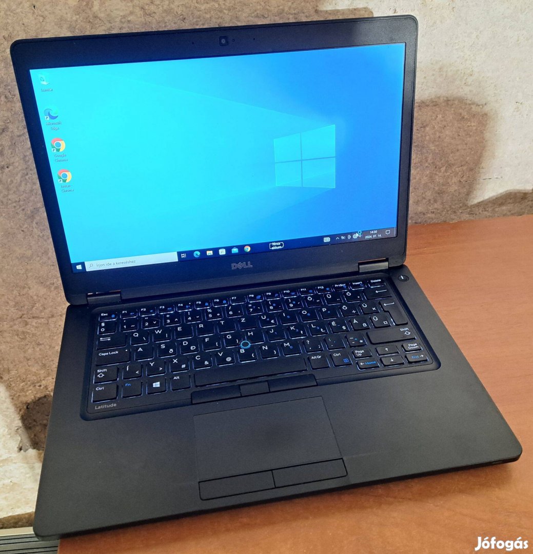 Dell Latitude 5480 laptop (14FHD/I5-G7/8GB/256SSD/Magyarvilágítós/Akku