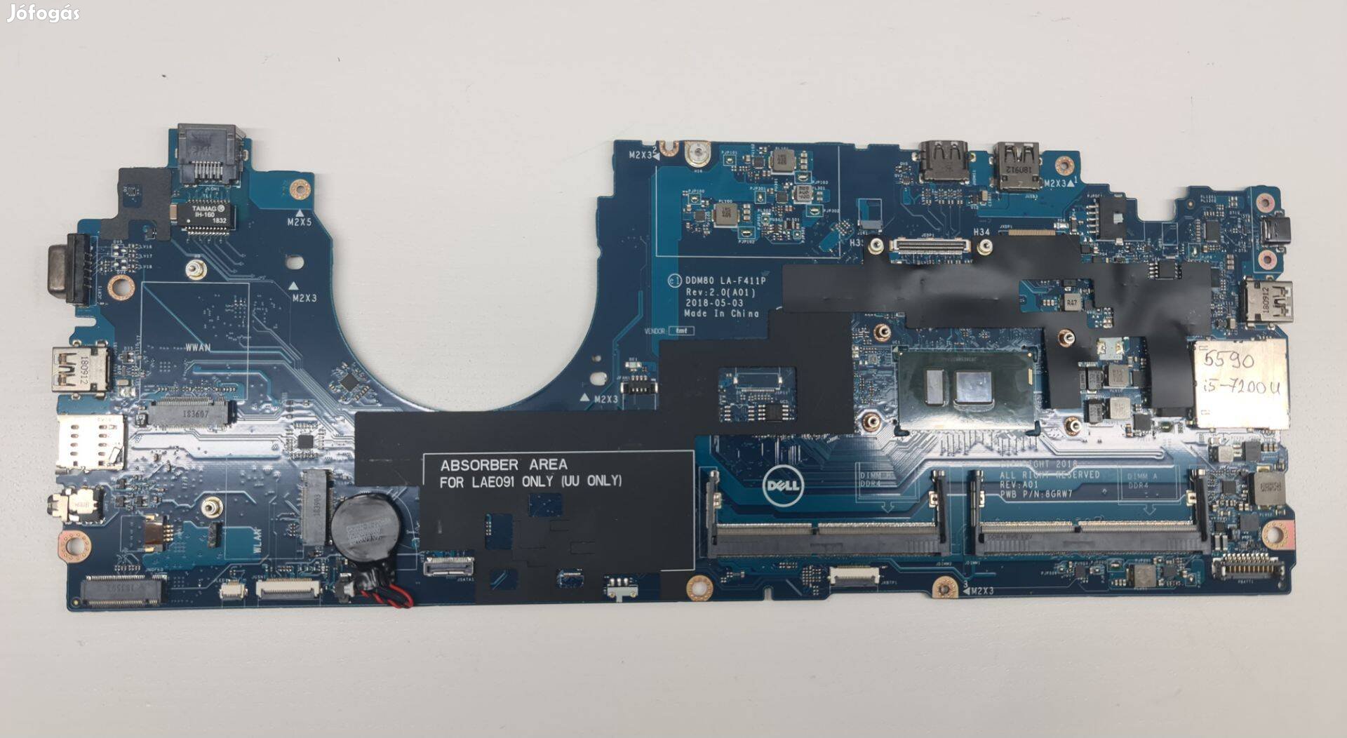 Dell Latitude 5590 alaplap LA-F411P garanciával, számlával