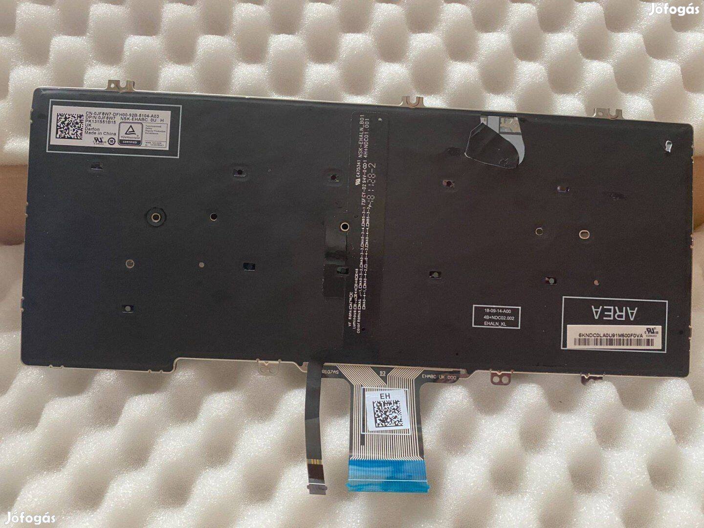 Dell Latitude 7280 5280 7290 5290 7390 angol billentyű világít JF8W7