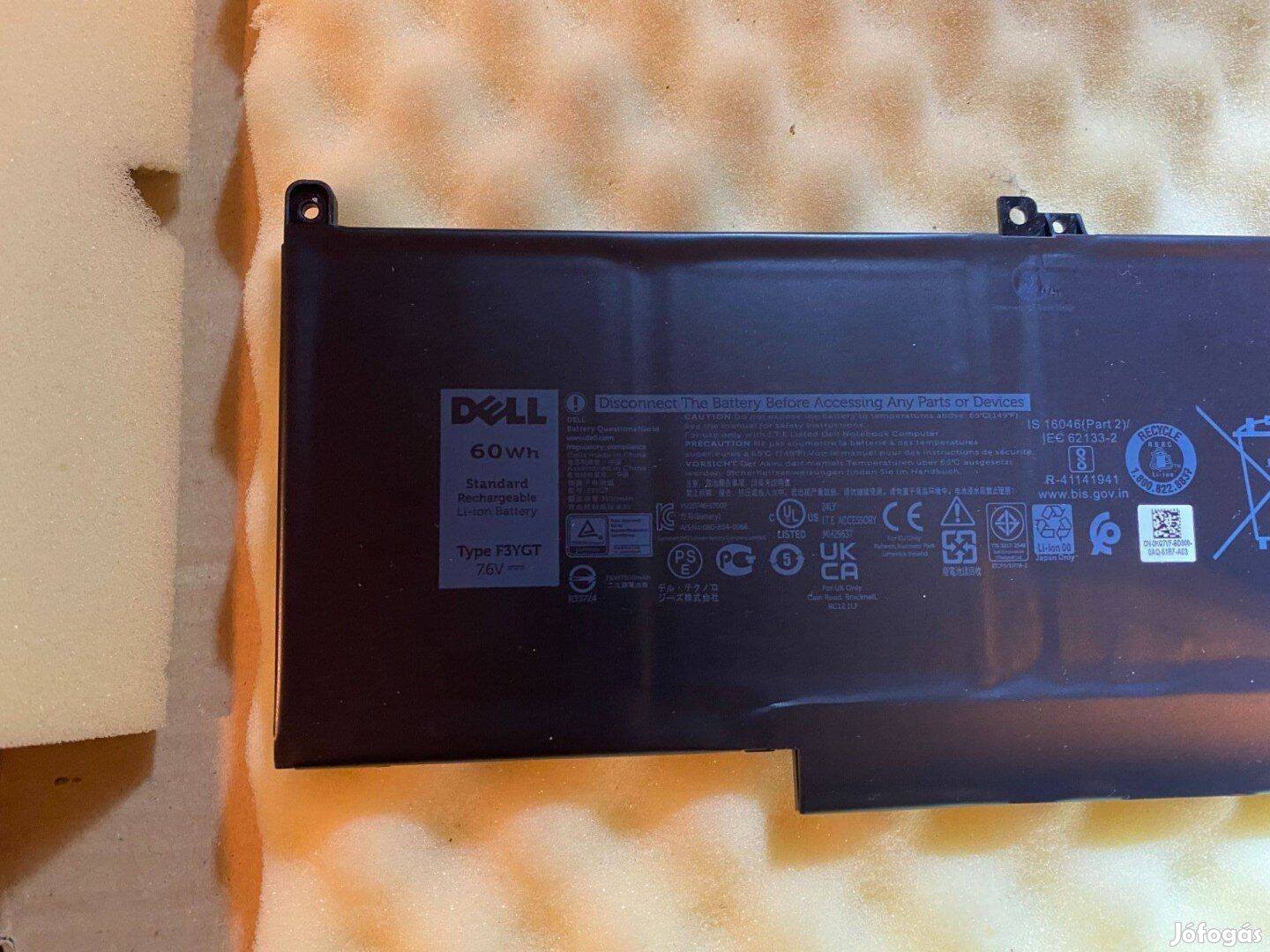Dell Latitude 7380 7390 7480 7490 gyári akkumulátor KG7VF 0KG7VF F3Ygt