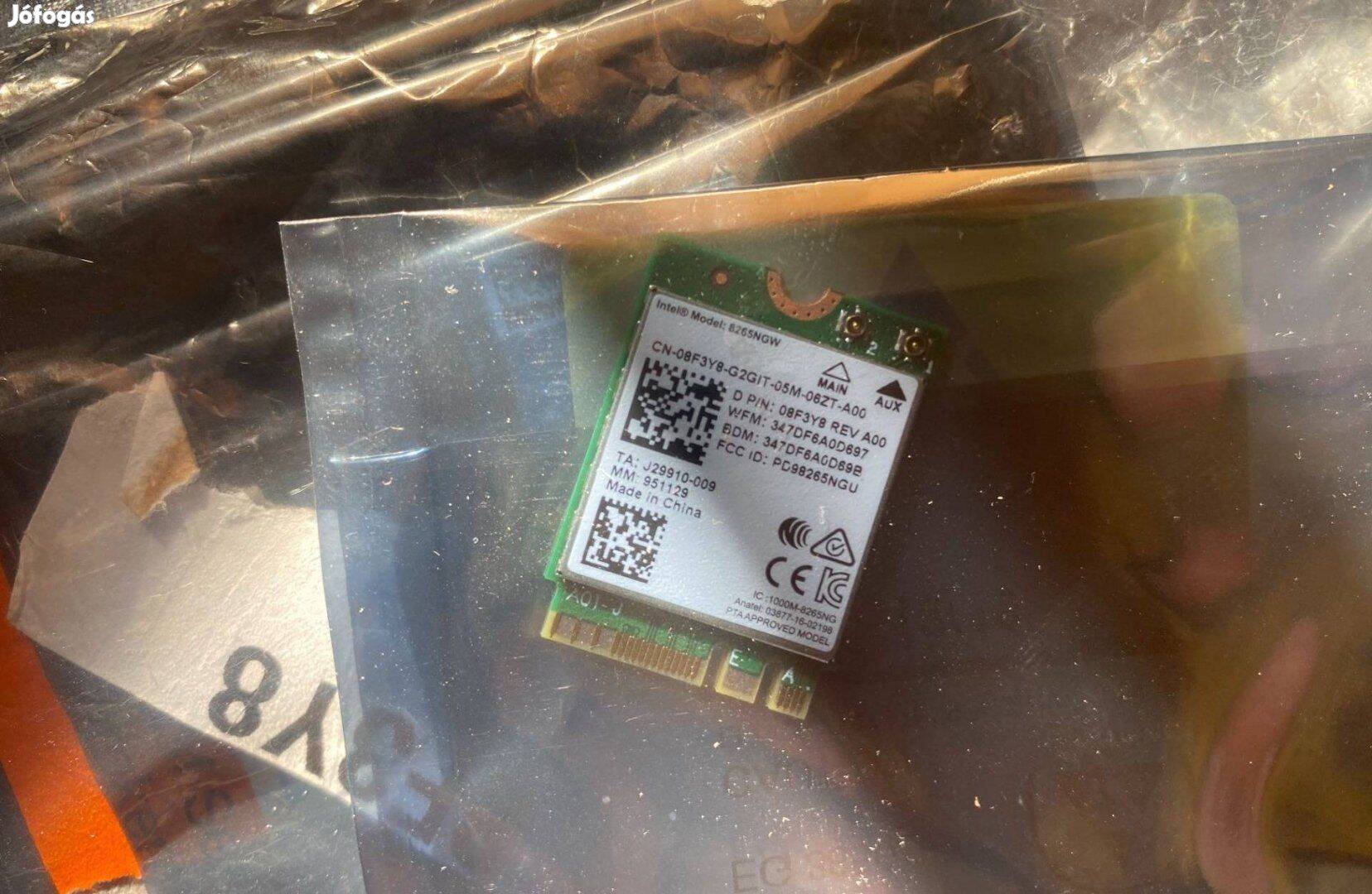 Dell Latitude 7480 7490 5480 5490 5590 M2 wifi kártya AC8265 8F3Y8