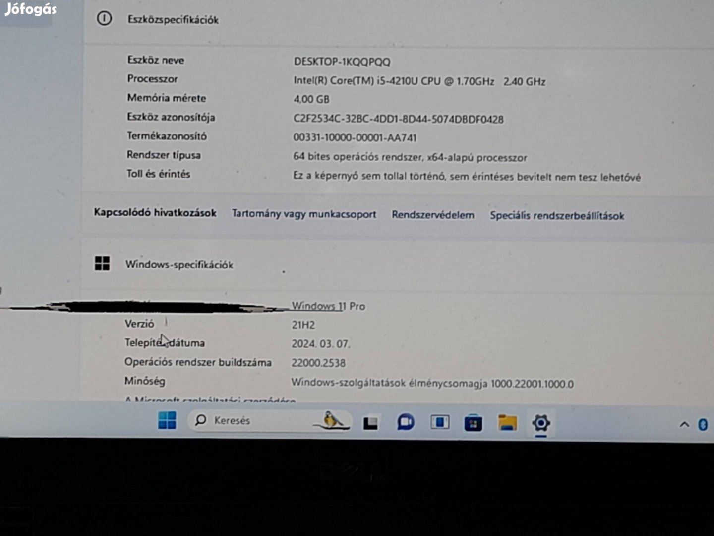 Dell Latitude E5540 laptop alkatrészek