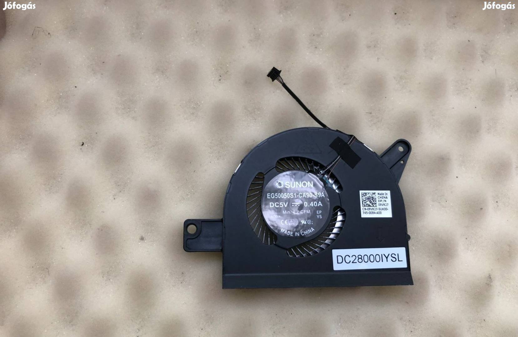 Dell Latitude E5580 ventilátor fan új uma 9VK27 09VK27 DC28000Iysl