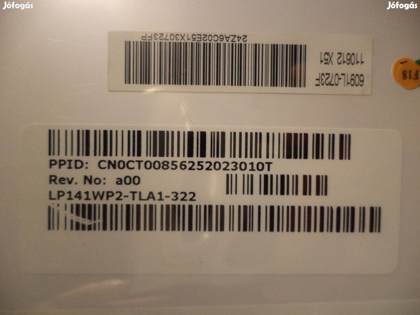 Dell Latitude E6400 Precision M23400 Wxga+ kijelző CT008 LP141WP2