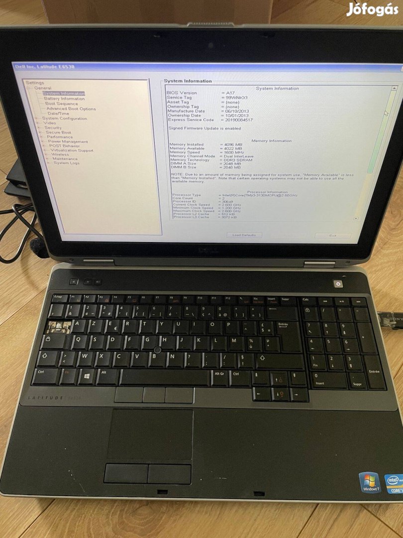 Dell Latitude E6530- I3 3.gen - 15,6" kijelzős
