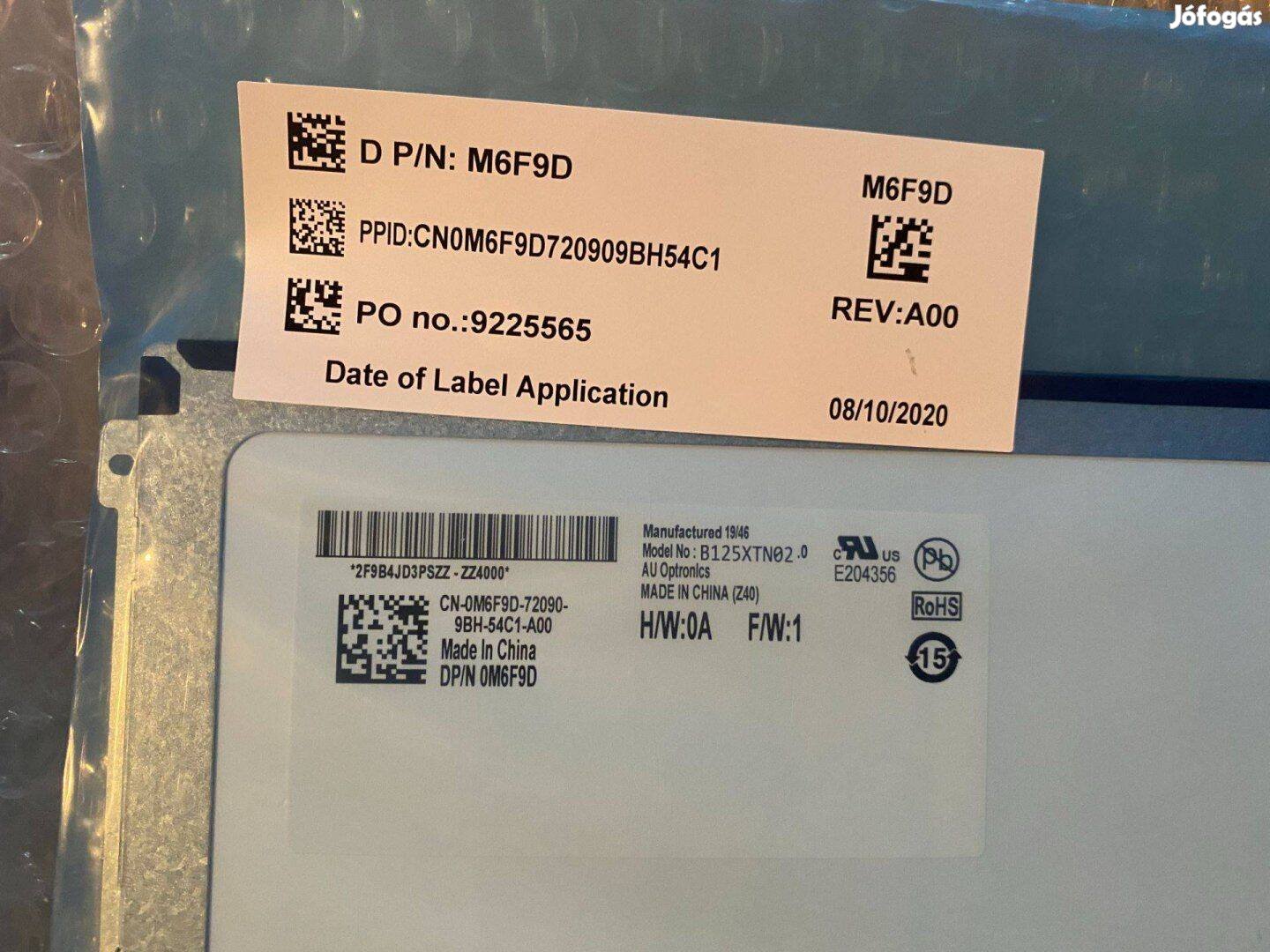 Dell Latitude E7240 E7250 E72750 E5250 E5250 kijelző B125Xtn02 M6F9D