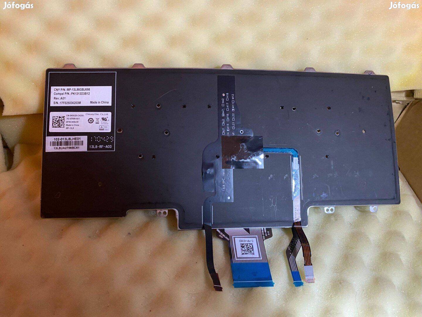Dell Latitude E7470 E5470 E7480 E5480 angol billentyűzet hibás K9V28