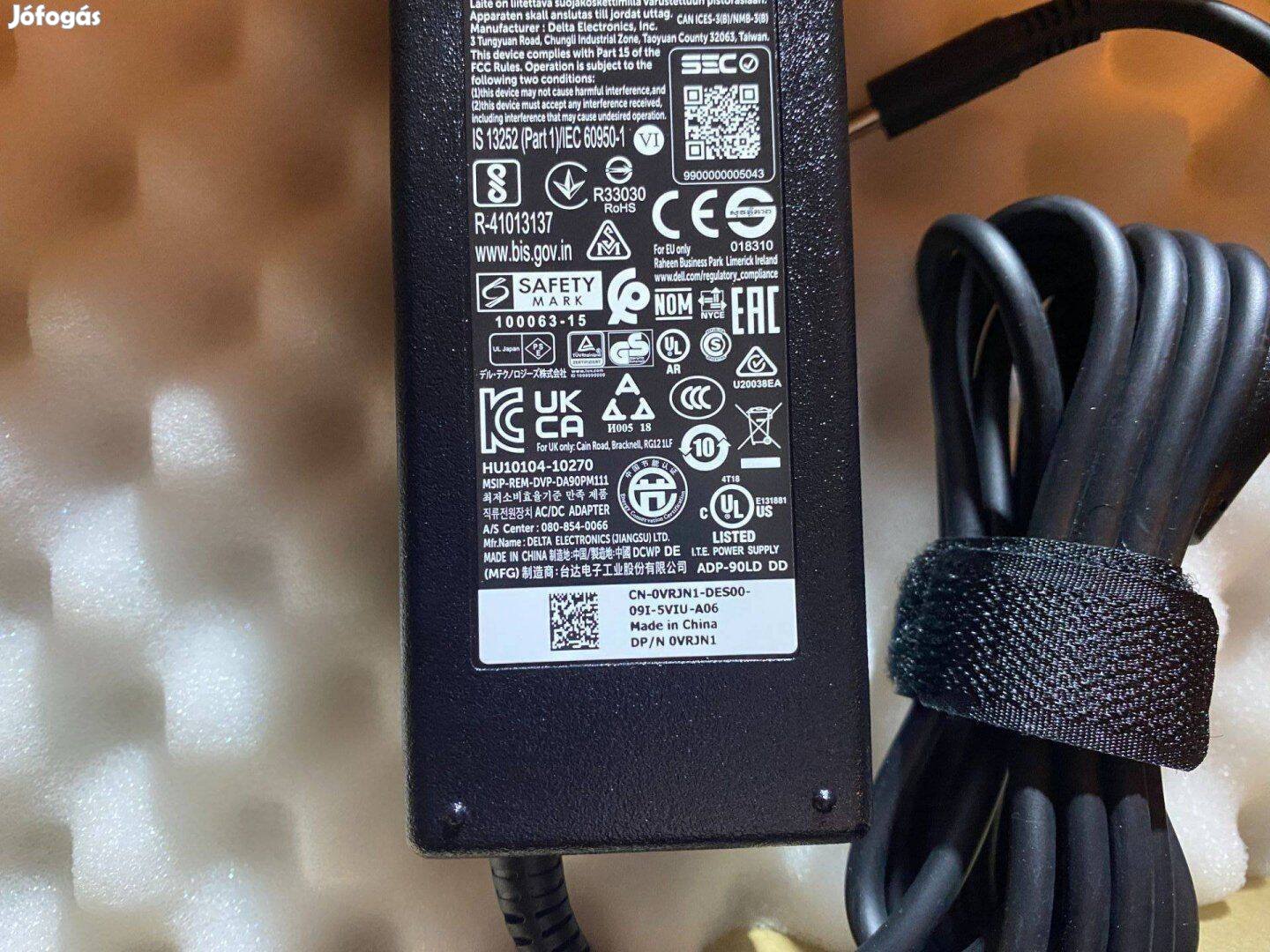 Dell Optiplex 7070 töltő 90W slim gyári Vrjn1, 0Vrjn1 LA90PM111 RT74M