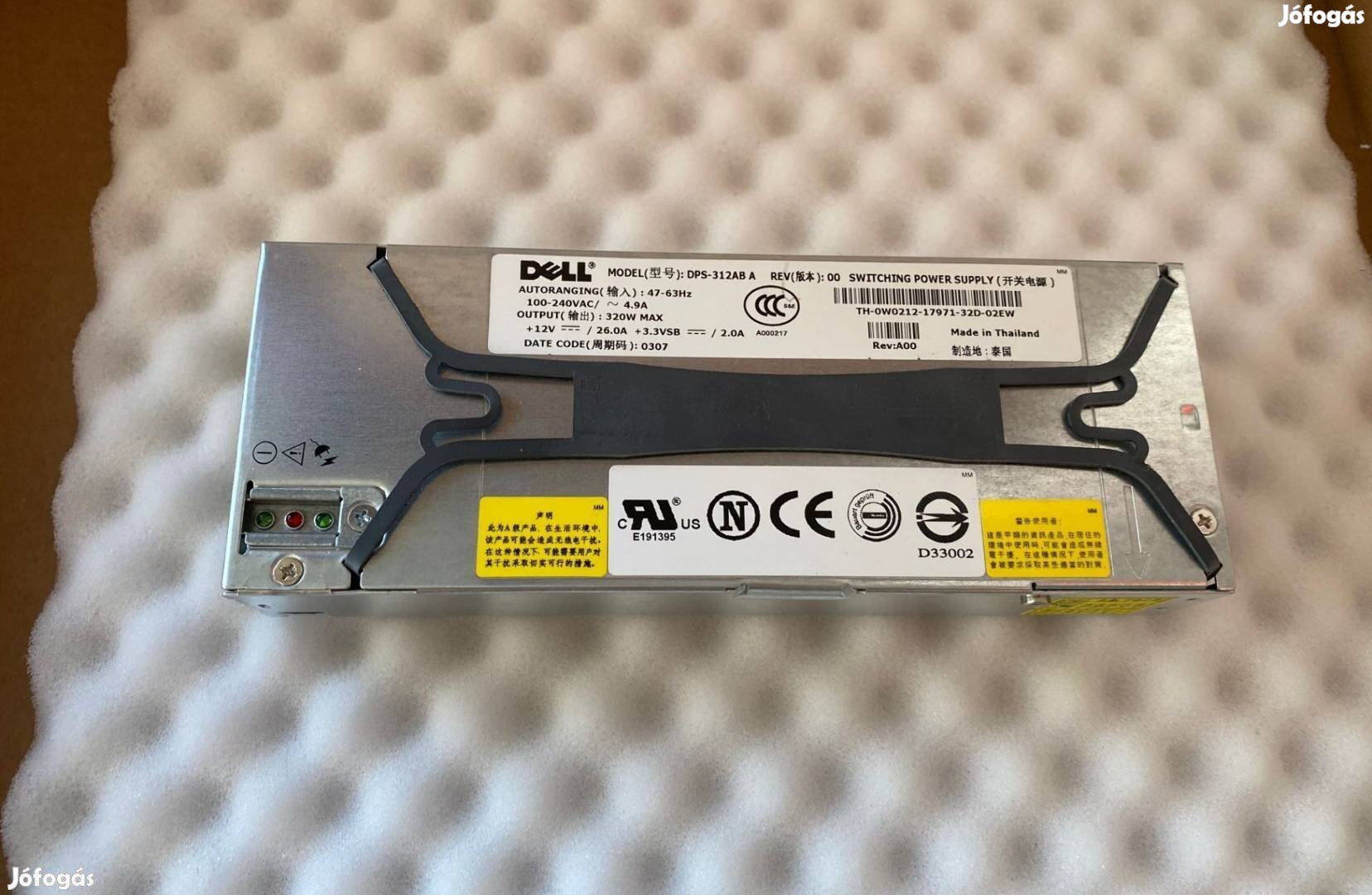 Dell Poweredge 1750 táp 1750 power supply DPS-312AB W0212 0W0212