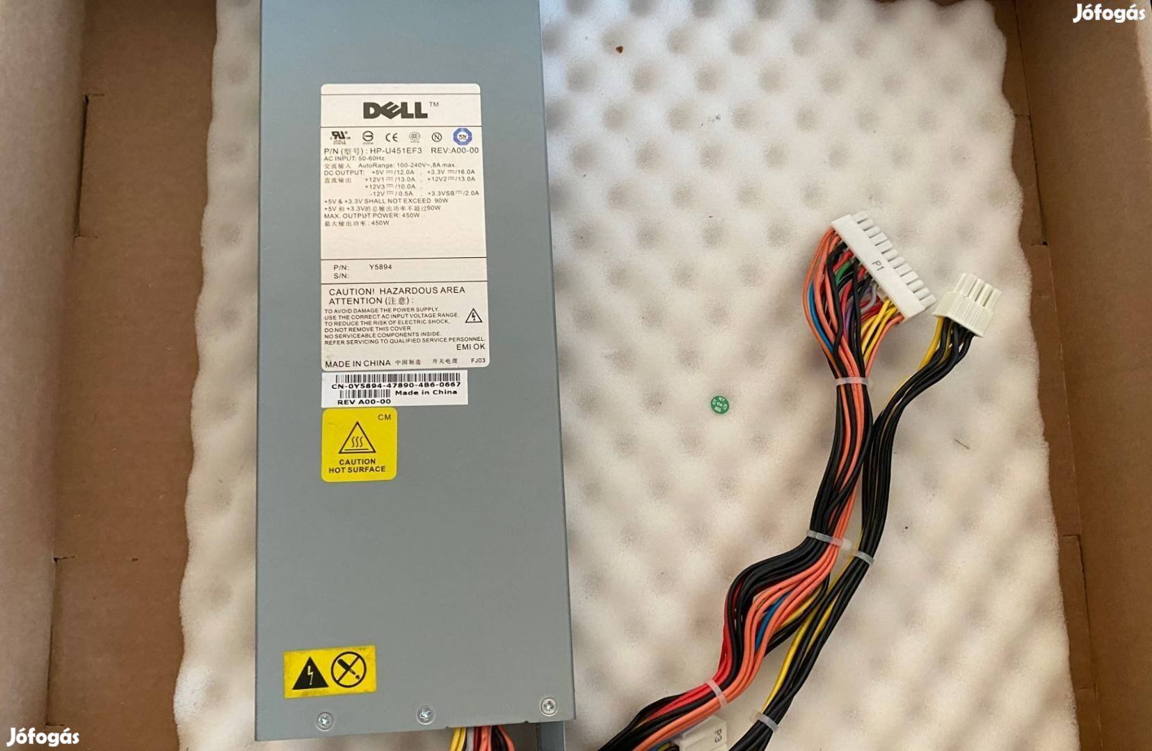 Dell Poweredge SC1425 táp power supply 450W HP-U451EF3 Y5894 0Y5894