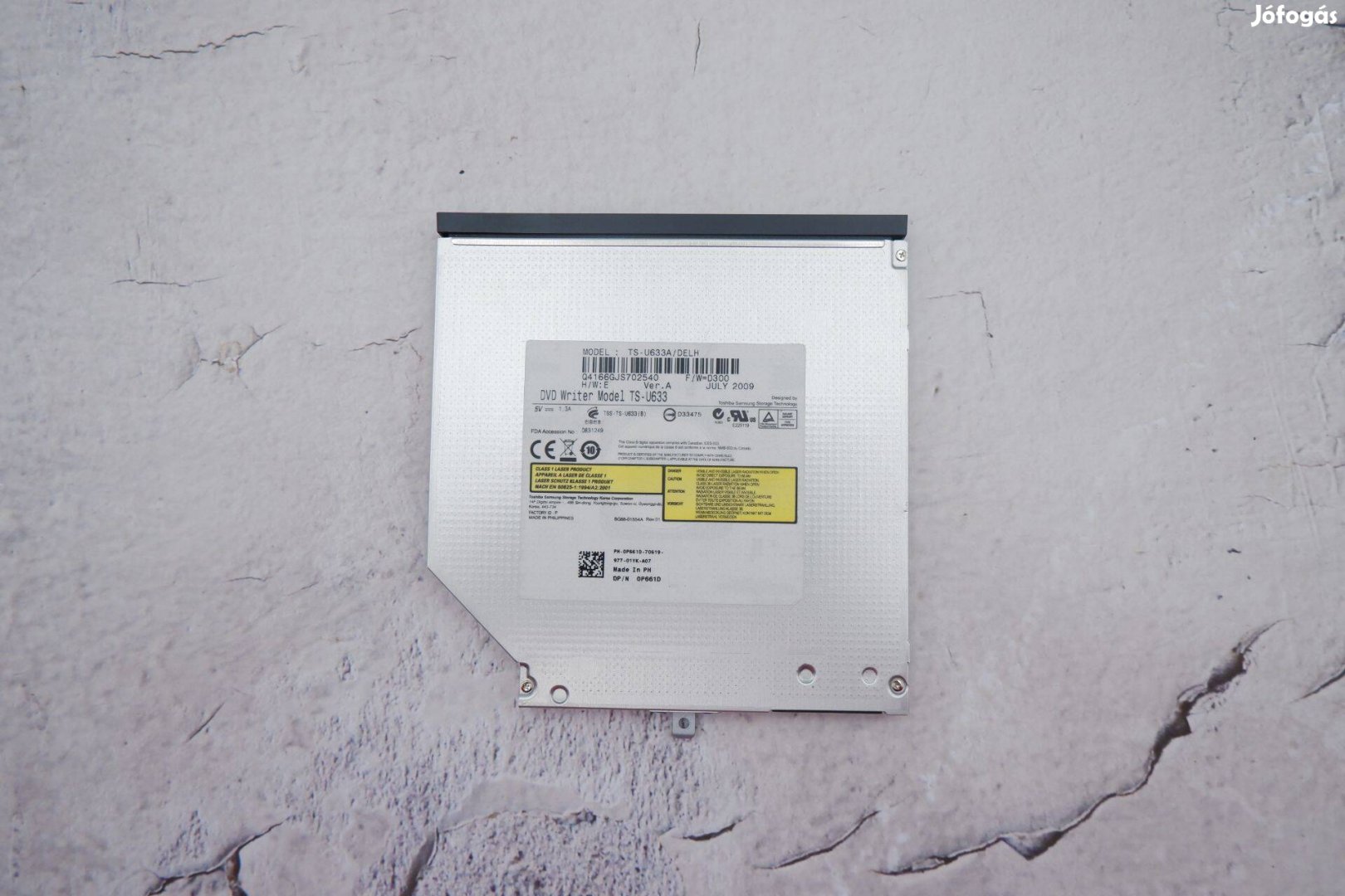 Dell Samsung TS-U633 laptop DVD író 9.5mm SATA