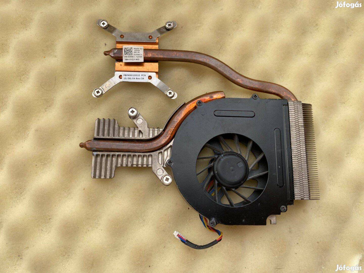 Dell Studio 1558 heatsink hűtőborda bontott 2X6C1, 02X6C1