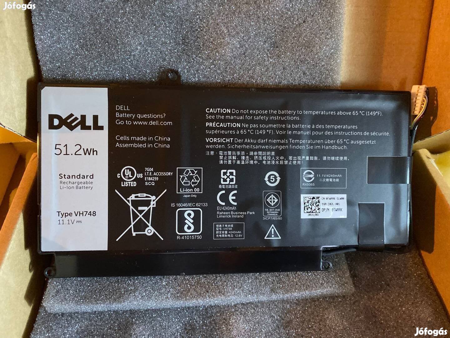 Dell Vostro 5460 5470 5480 gyári akkumulátor 3cell Twrrk VH748 új