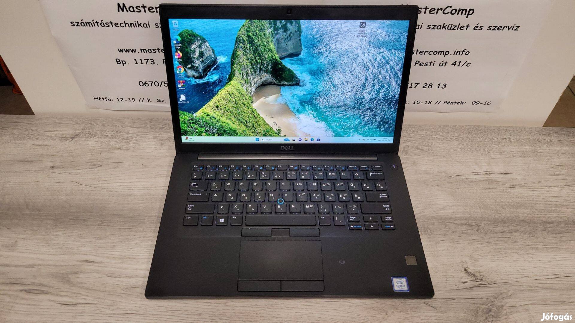 Dell notebook i7-7600, 8Gb ram, 256Gb SSD érintőkijelzővel, garanciáva