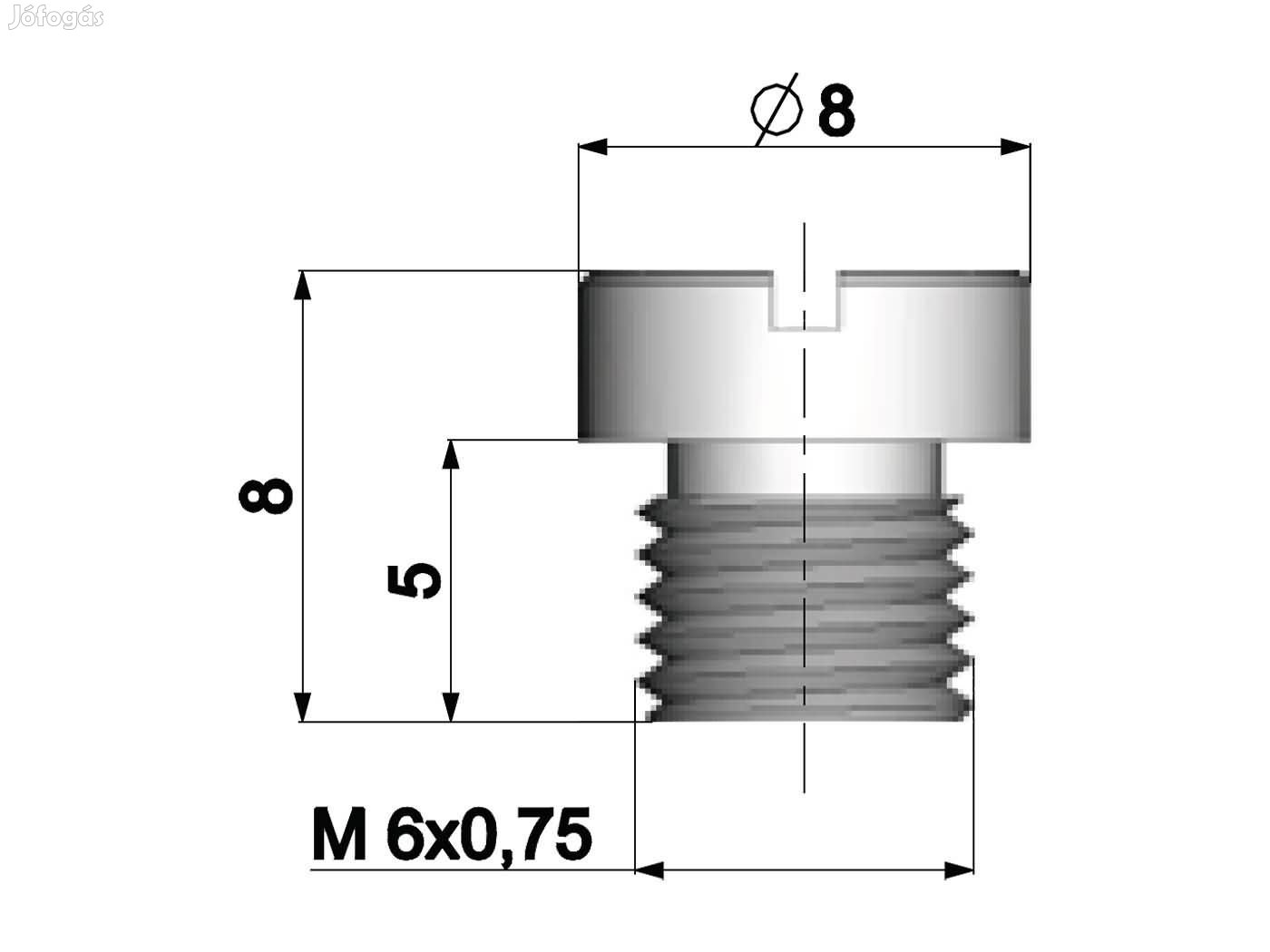 Dellorto karburátor főfúvóka M6 - 100