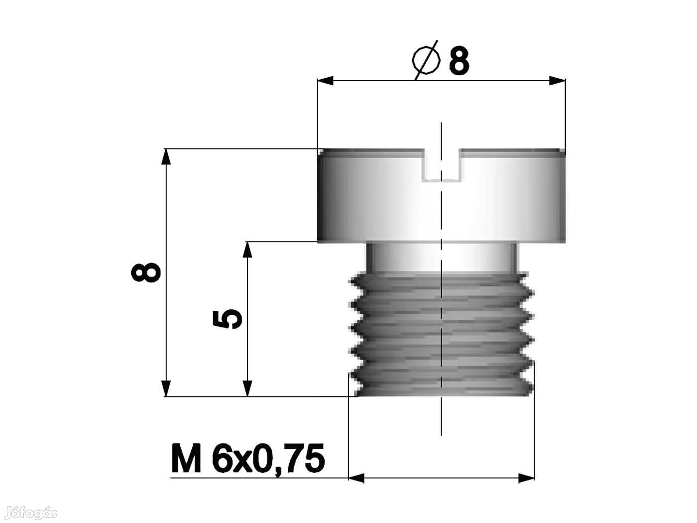 Dellorto karburátor főfúvóka M6 - 102