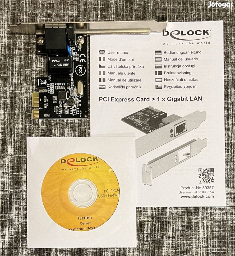 Delock 89357 PCI Express kártya 1 x Gigabit LAN