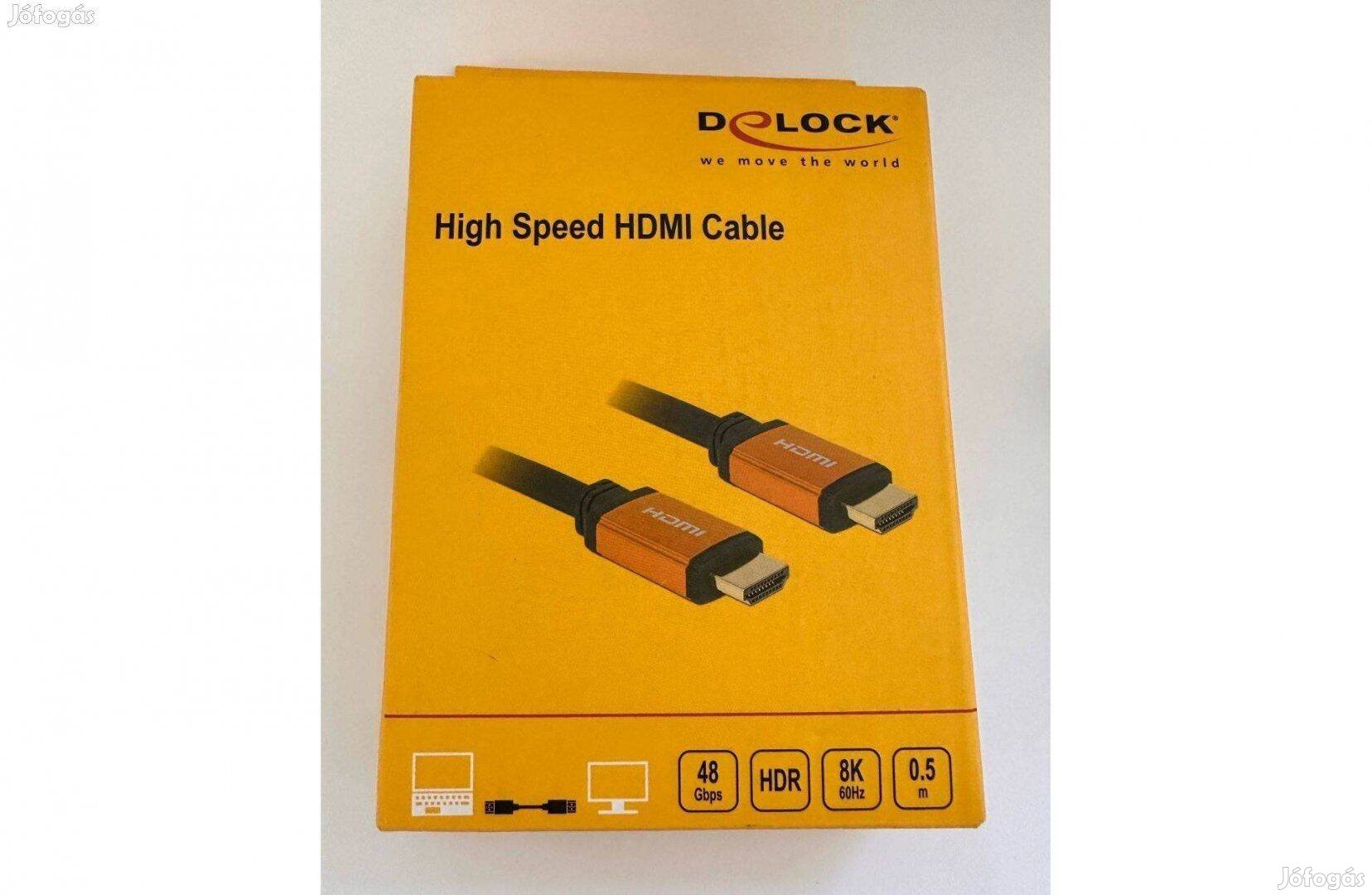 Delock Ultra HDMI 2.1 8K 60Hz 48Gbps kábel 0.5m (85726)