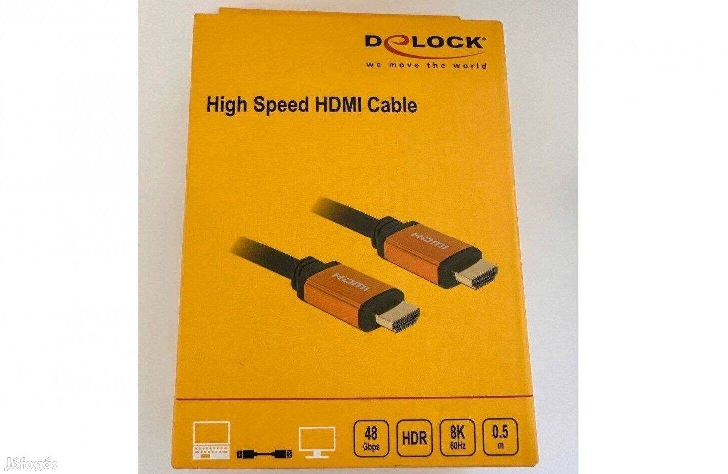 Delock Ultra HDMI 2.1 8K 60Hz 48Gbps kábel 0.5m (85726)