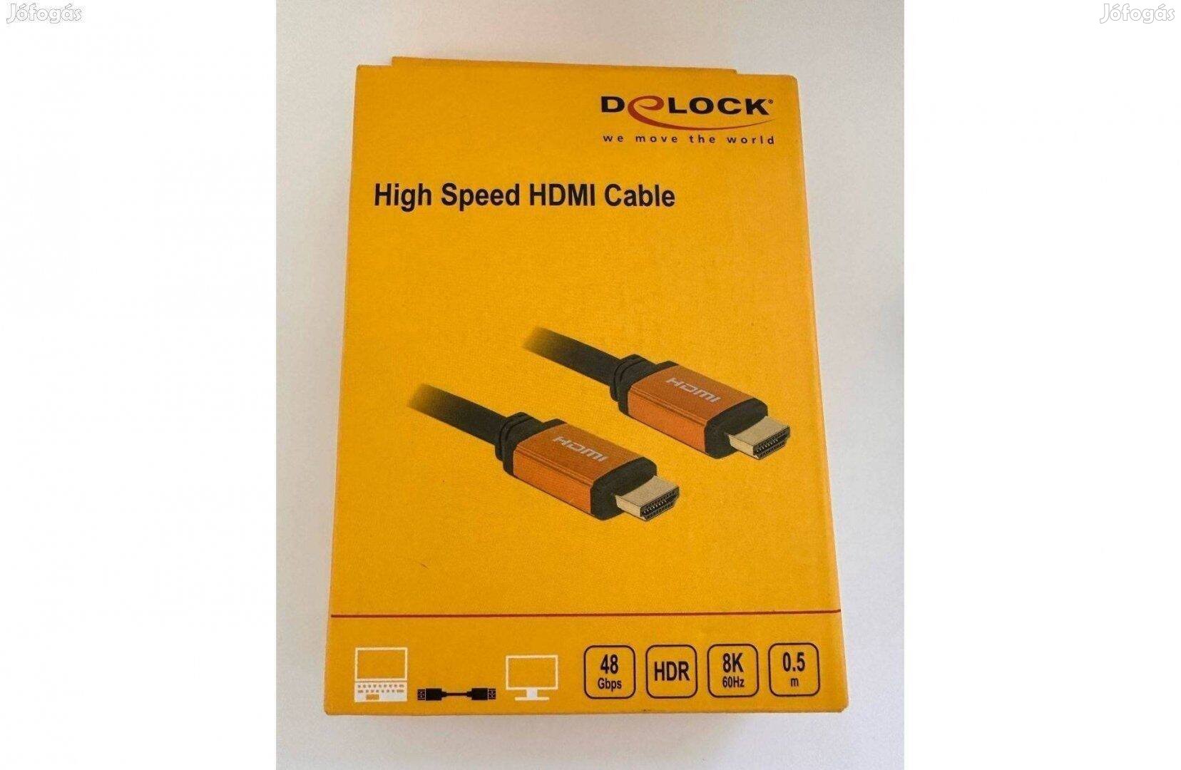 Delock Ultra HDMI 2.1 8K 60Hz 48Gbps kábel 0.5m (85726)