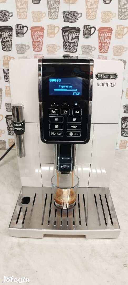 Delonghi Dinamica Automata kávégép fehér színű Garanciával 