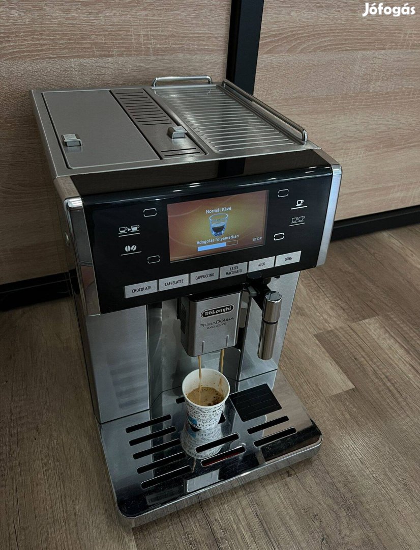 Delonghi Primadonna Exclusive kávégép (forrócsoki, latte)