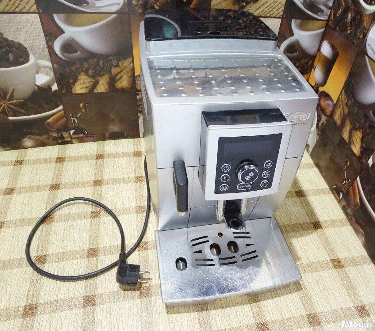 Delonghi automata kávégép kávéfőző presszógép ezüst