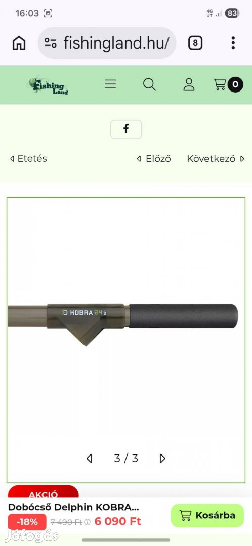 Delphin dobócső Kobra 24mm