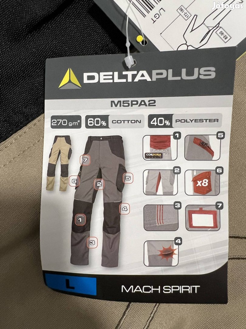 Delta Plus munkavédelmi nadrág "L"