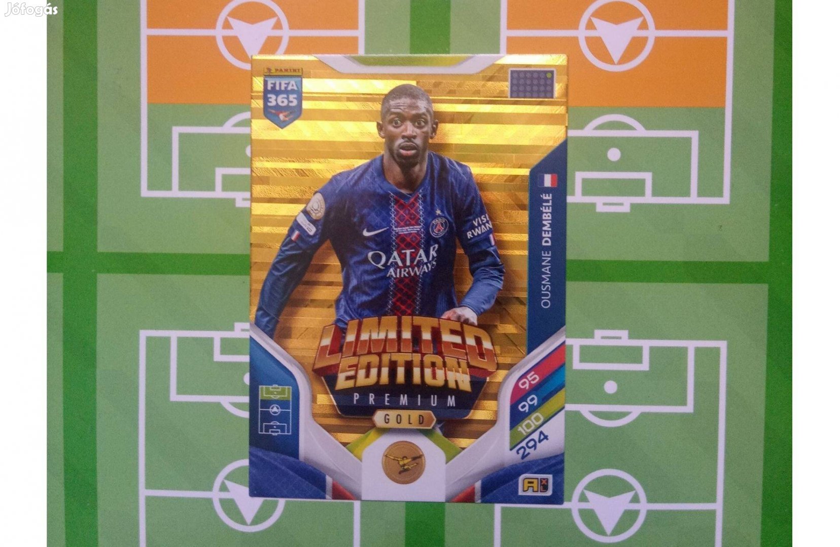 Dembélé PSG Panini Fifa 365 2026 Premium Gold Limited kártya
