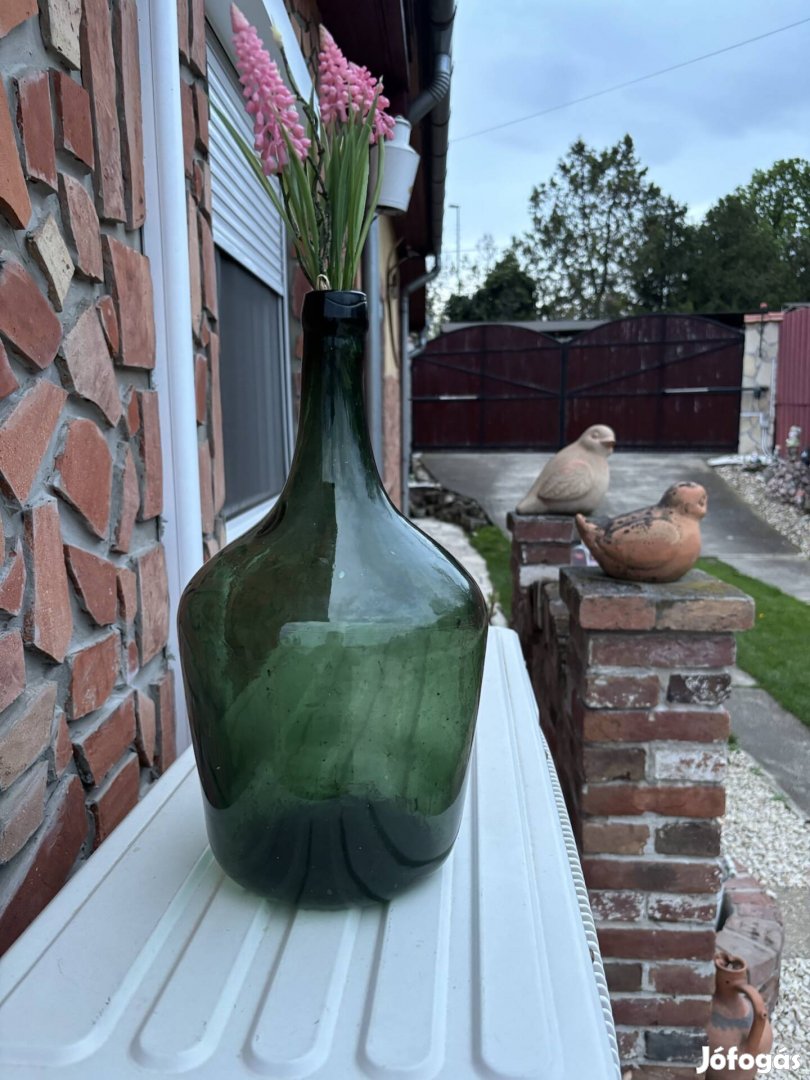 Demizson üveg ballon zöld 