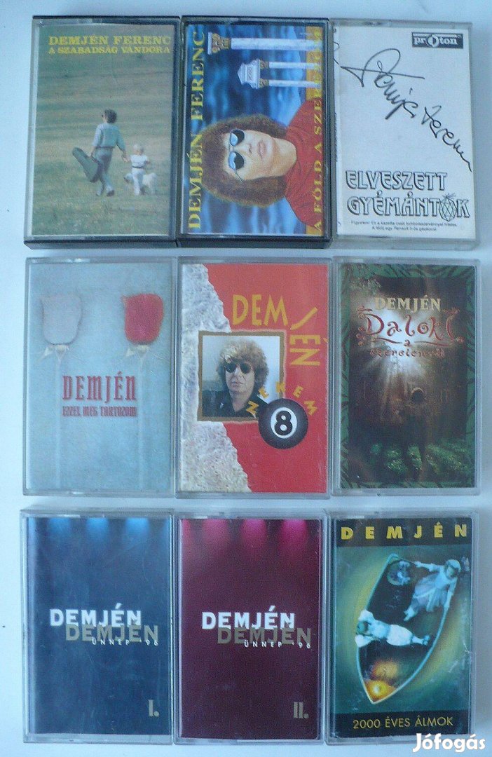 Demjén Ferenc audiokazetta-kollekció ritkaságokkal (9 db)