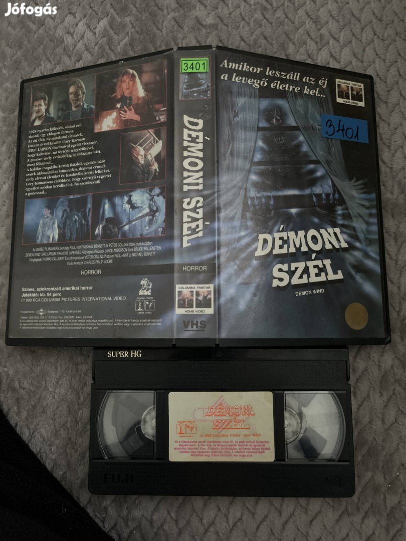 Démoni szél vhs nagytok horror