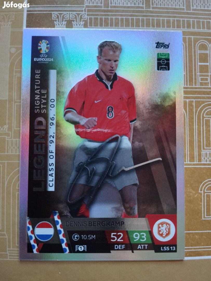 Dennis Bergkamp (Hollandia) Legend Signature Style Euro 2024 kártya